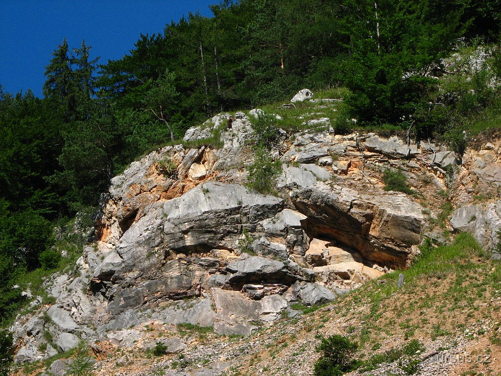 3.JPG - Celé pohoří je tvořeno vápenci, které mají nejrůznější charakter a barvu od typicky bílé až po růžovou či červenou. Určitě zde budou i nějaké ty zkaměněliny, ale po nich dnes pátrat nebudeme...
